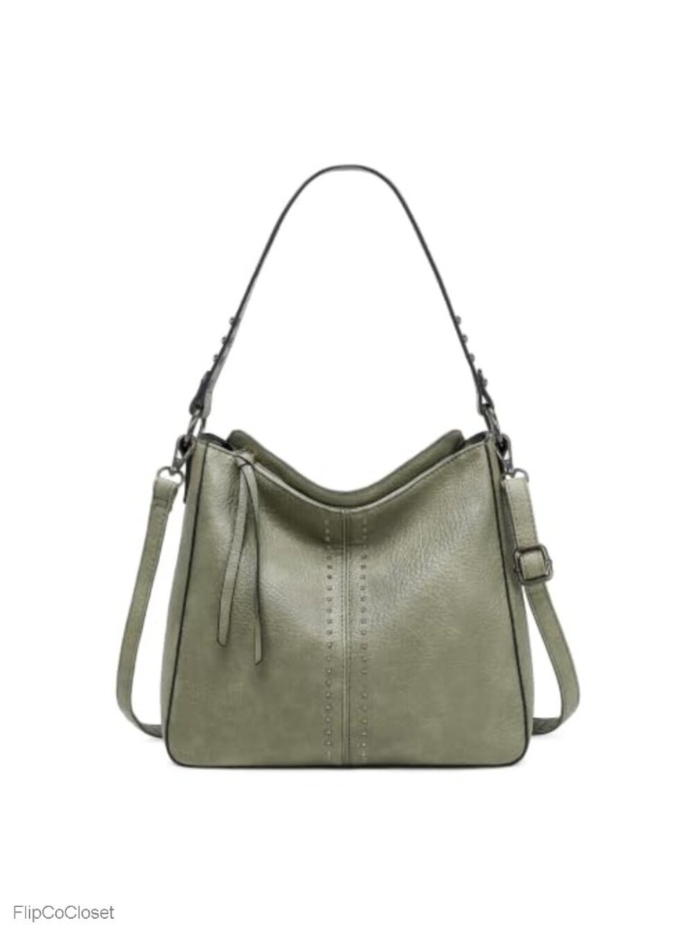 PU Leather Hobo Bag Crossbody Purse Detachable Strap Shoulder Satchel